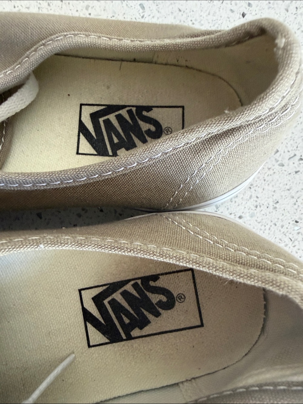 Women’s Vans Canvas Low-Top Sneakers in Khaki and White 8.5 - Picture 8 of 8